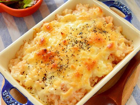 こりゃ旨い!チーズがトロトロ♪明太マヨドリア風